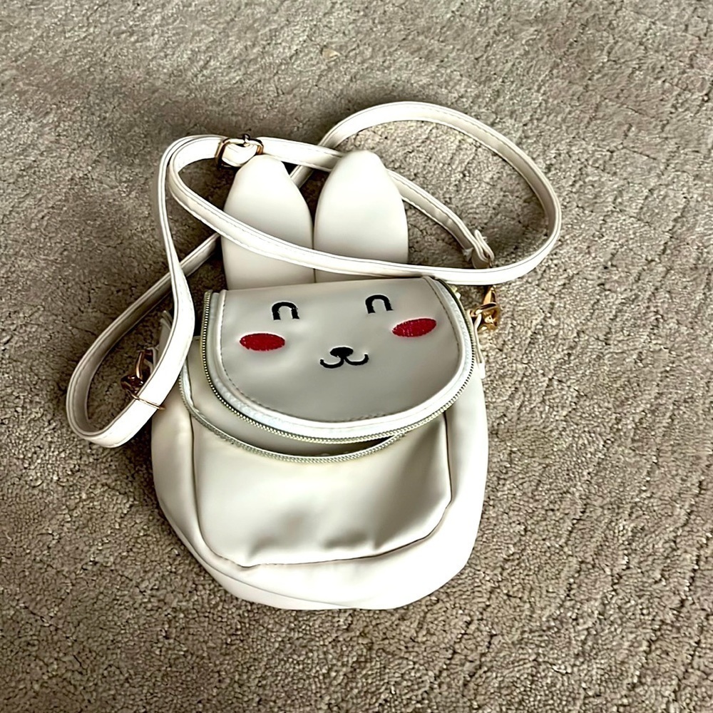 Small white bunny bag